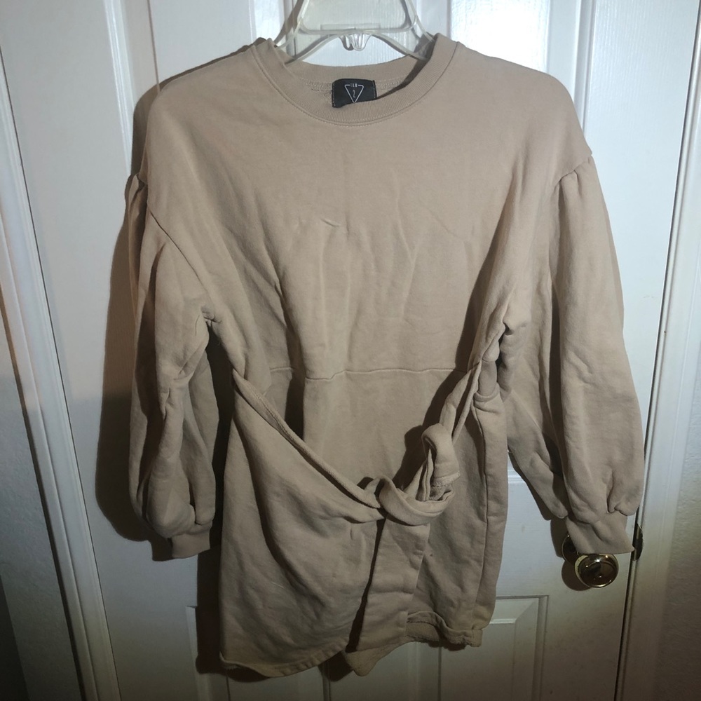 Camel tan sweater knot tunic size XS/S